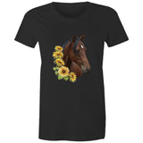 Sunflower Horse AS Colour - Women's Maple Tee Ogo Merch