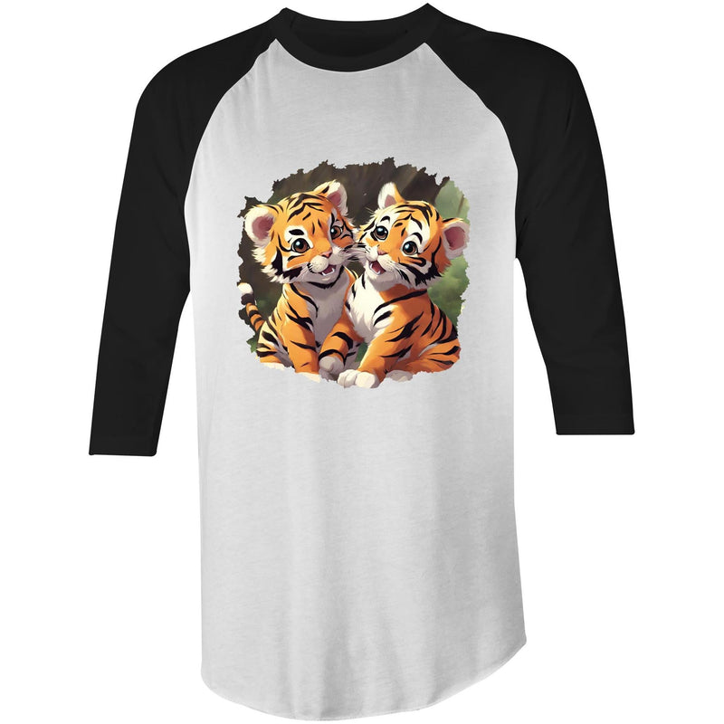 Baby Tigers AS Colour Raglan - 3/4 Sleeve T-Shirt Ogo Merch