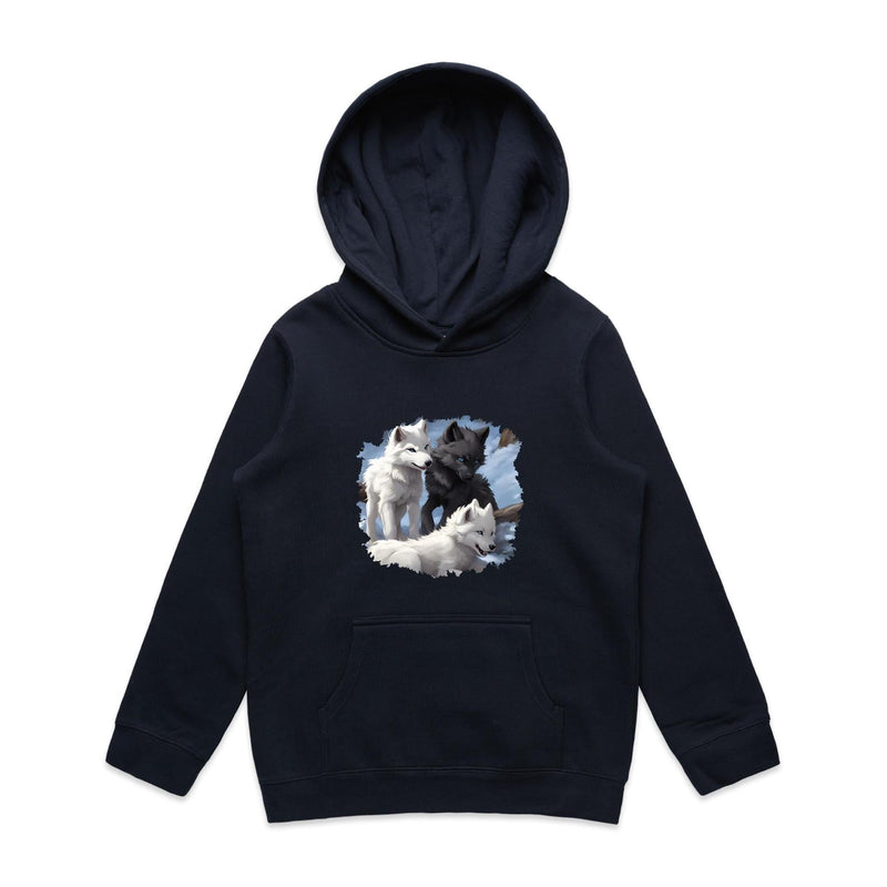Three Wolves AS Colour Youth Supply Hood Ogo Merch