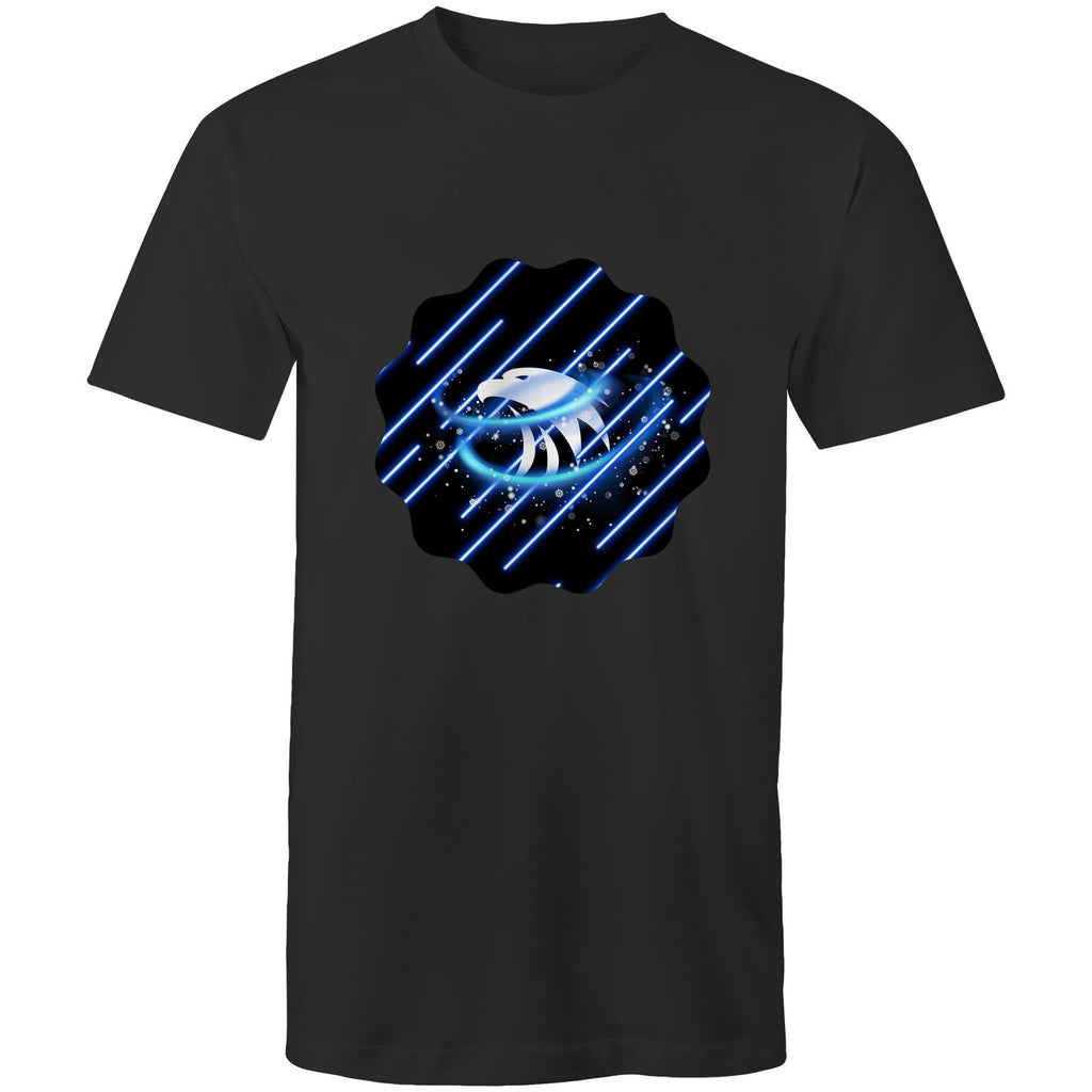 Blue Swirl Eagle AS Colour Staple - Mens T-Shirt Ogo Merch