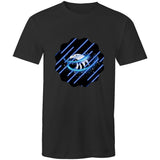 Blue Swirl Eagle AS Colour Staple - Mens T-Shirt Ogo Merch