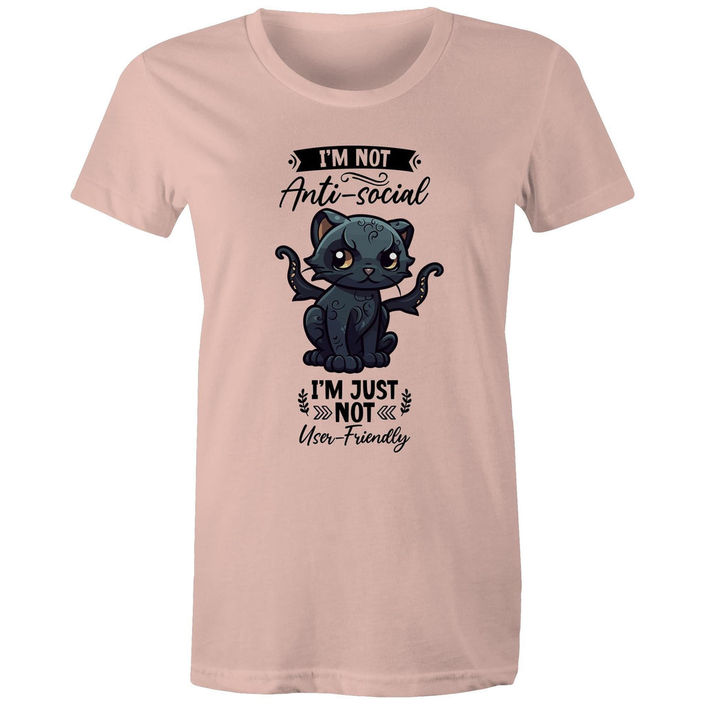 Antisocial Cat Monster AS Colour - Women's Maple Tee Ogo Merch