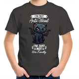 Antisocial Cat Monster AS Colour Kids Youth T-Shirt Ogo Merch