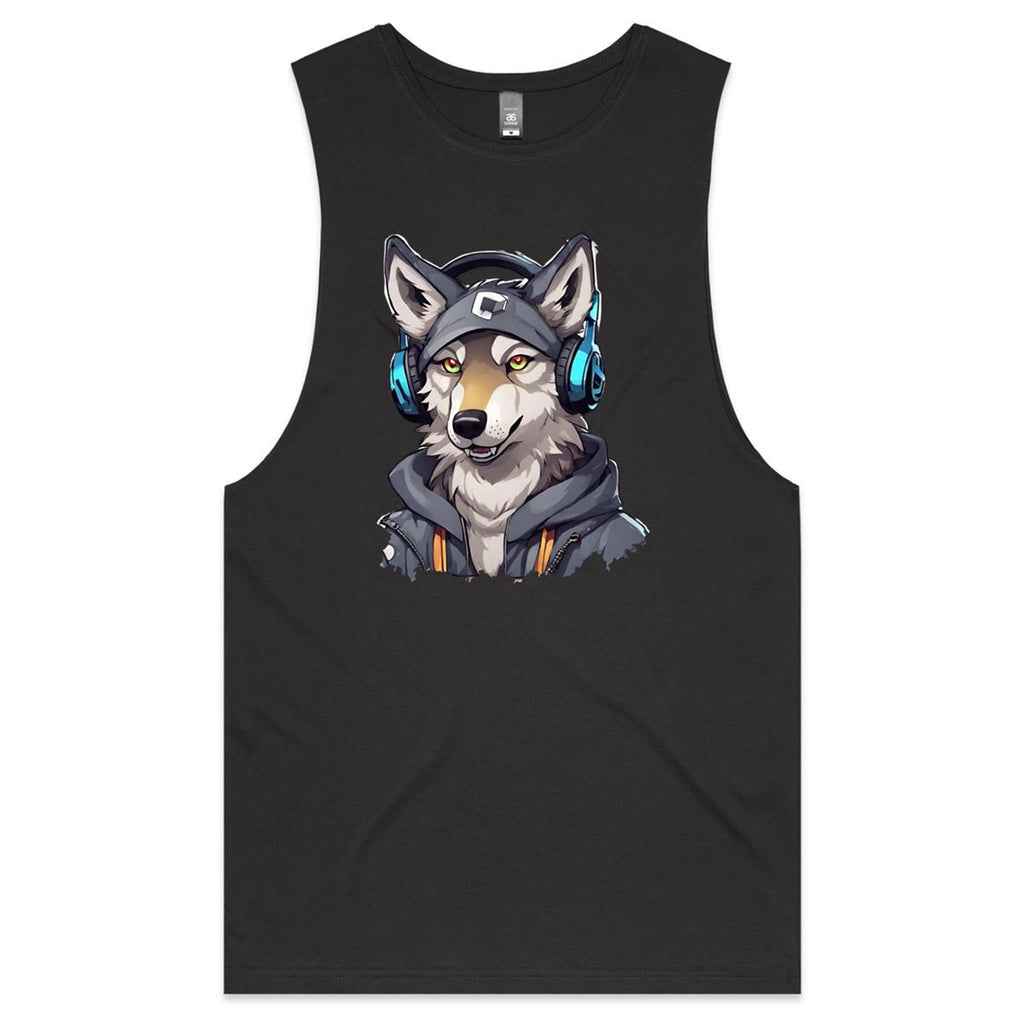 Gaming Wolf AS Colour Barnard Mens Tank Top Tee Ogo Merch