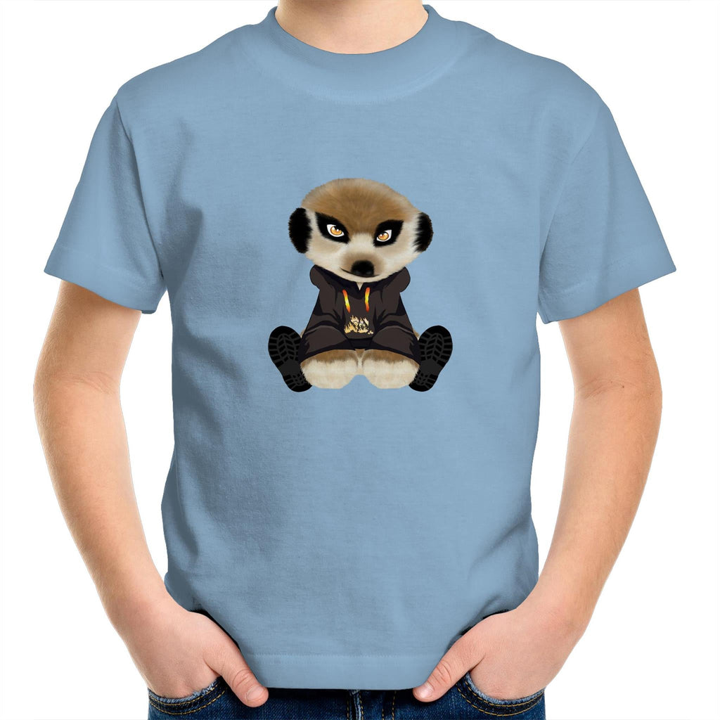 Meerkat in Hoodie AS Colour Kids Youth T-Shirt Ogo Merch