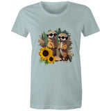 Sunflower Meerkats AS Colour - Women's Maple Tee Ogo Merch