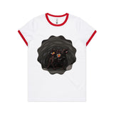Cave Cerberus AS Colour Women's Ringer Tee Ogo Merch