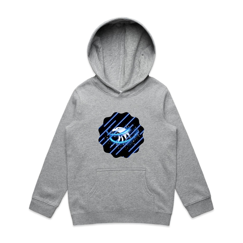 Blue Swirl Eagle AS Colour - Youth Supply Hood Ogo Merch