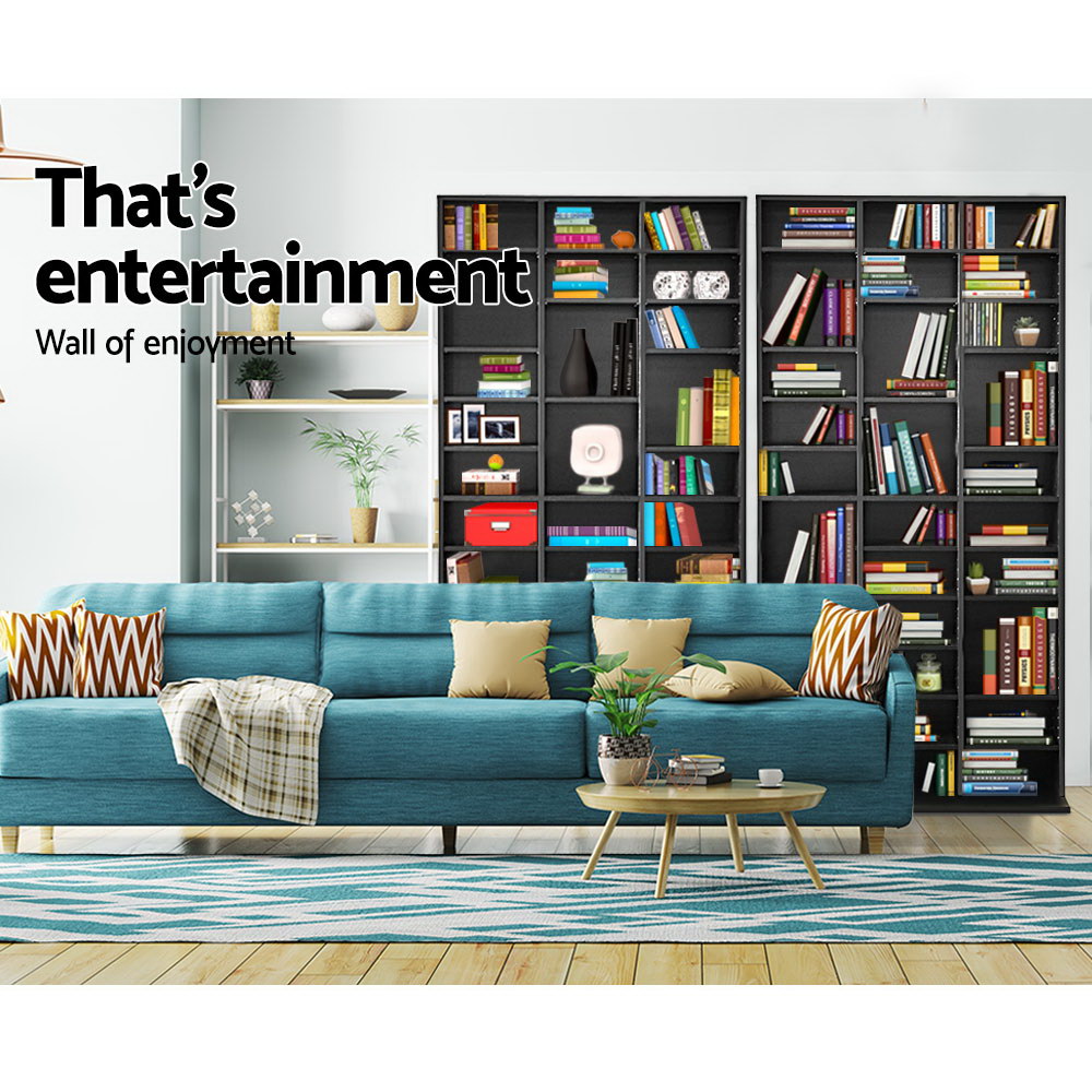 Artiss Bookshelf CD Storage Rack - BERT Black Dropshipzone