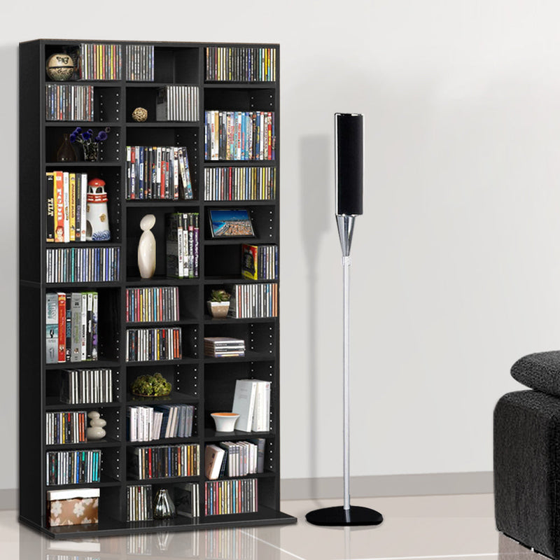 Artiss Bookshelf CD Storage Rack - BERT Black Dropshipzone