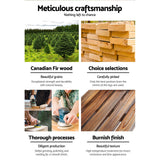 Gardeon Garden Decor Outdoor Ornament Wooden Wagon Wheel dropshipzone