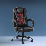 Artiss 2 Point Massage Office Chair PU Leather Black Dropshipzone