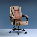 Artiss 2 Point Massage Office Chair PU Leather Espresso Dropshipzone