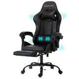Artiss 2 Point Massage Gaming Office Chair Footrest Black Dropshipzone