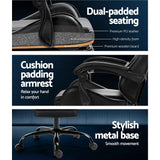 Artiss 2 Point Massage Gaming Office Chair Footrest Black Dropshipzone