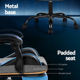 Artiss 2 Point Massage Gaming Office Chair Footrest Cyan Blue Dropshipzone