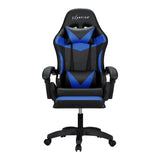 Artiss 6 Point Massage Gaming Office Chair 7 LED Footrest Blue Dropshipzone