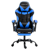 Artiss Gaming Office Chair Recliner Footrest Blue Dropshipzone