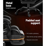 Artiss Gaming Office Chair Footrest Grey Dropshipzone