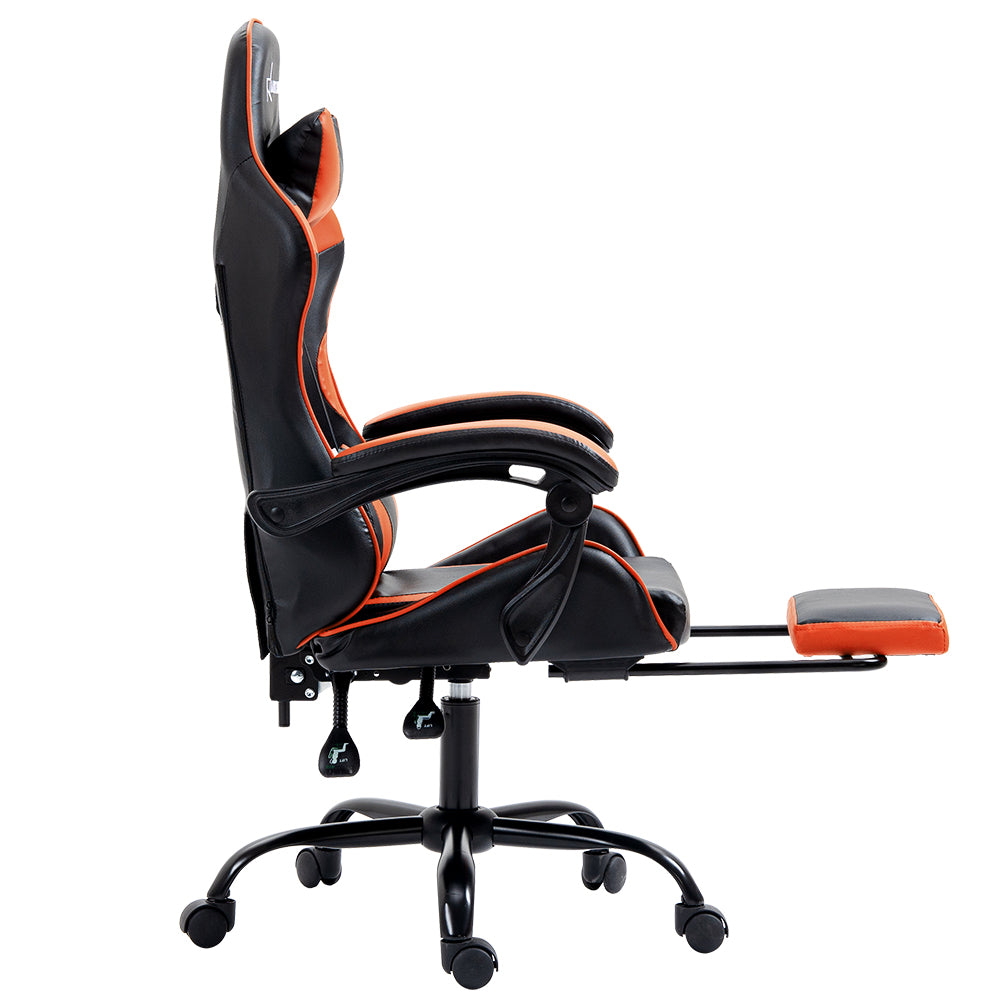 Artiss Gaming Office Chair Footrest Orange Dropshipzone