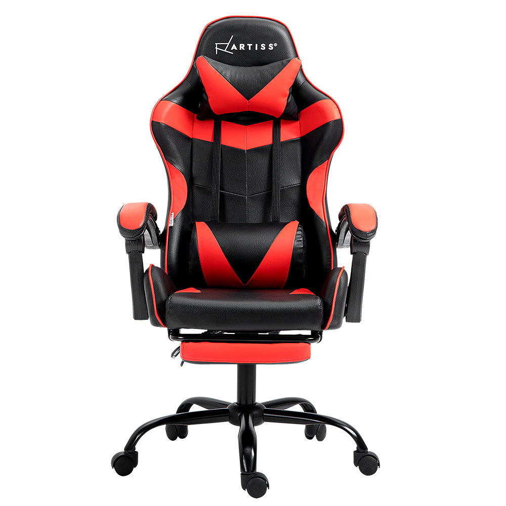 Artiss Gaming Office Chair Recliner Footrest Red Dropshipzone