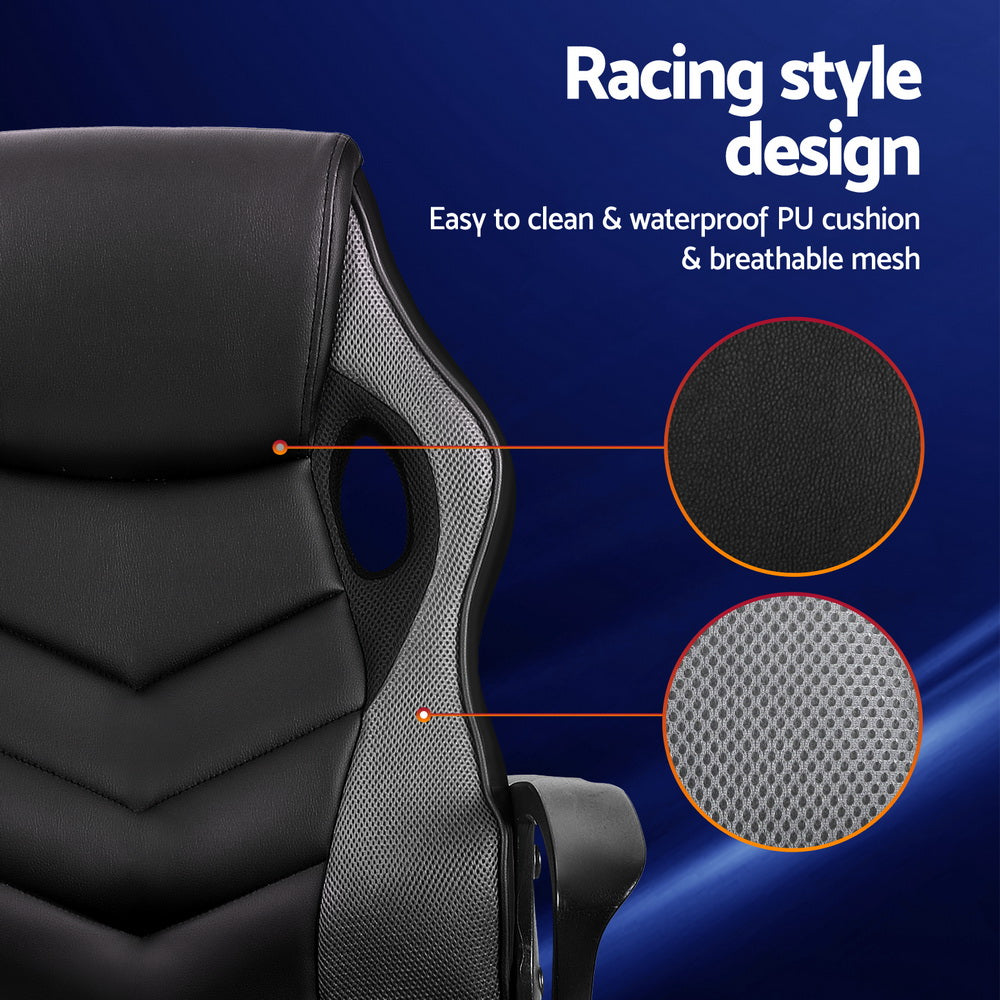 Artiss Gaming Office Chair - Grey Dropshipzone