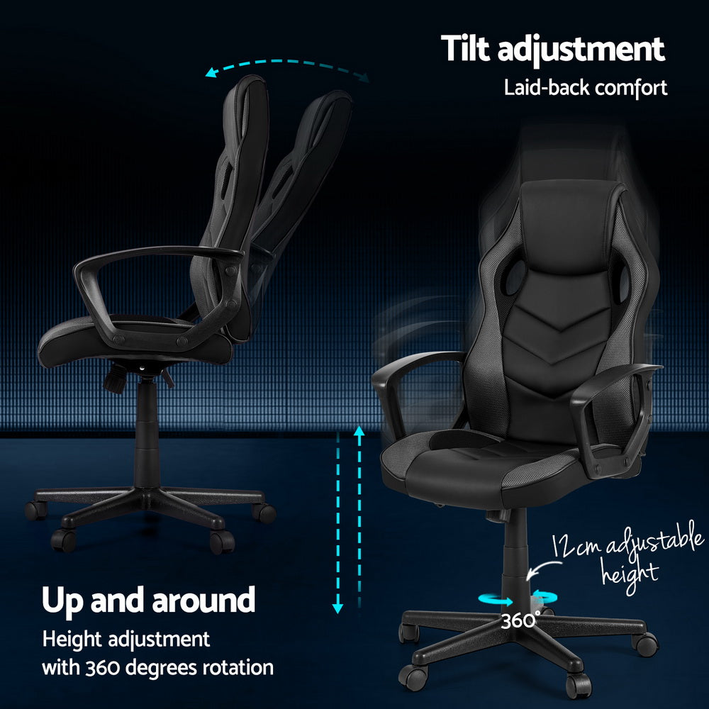 Artiss Gaming Office Chair - Grey Dropshipzone