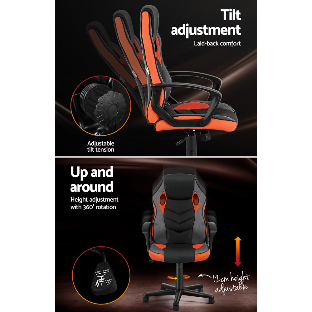 Artiss Gaming Office Chair High Back Orange Dropshipzone