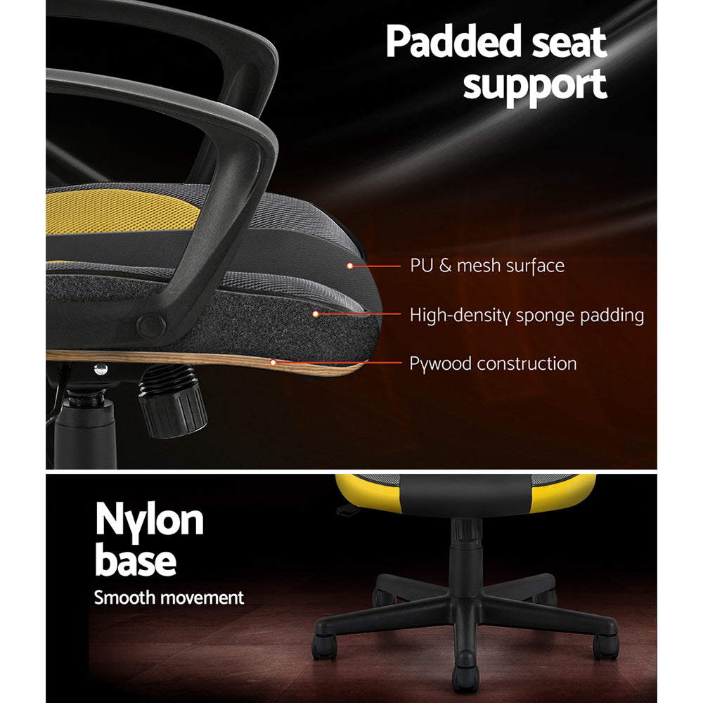Artiss Gaming Office Chair - Yellow Dropshipzone