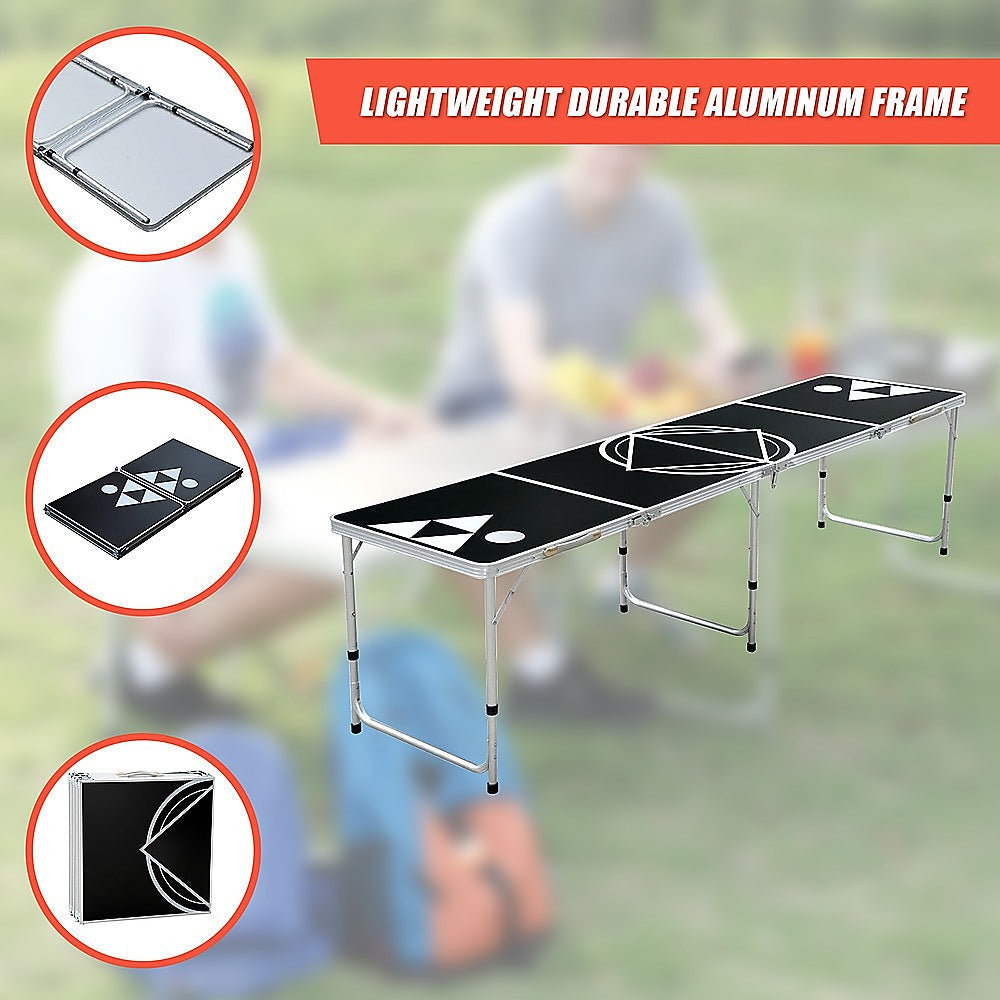 Professional 8ft Beer Pong Table Drinking Game Dropshipzone