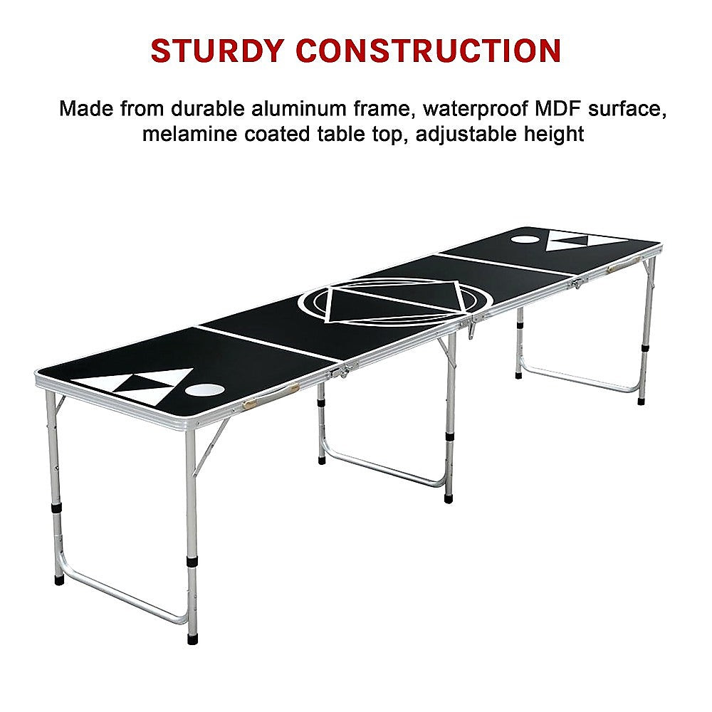 Professional 8ft Beer Pong Table Drinking Game Dropshipzone
