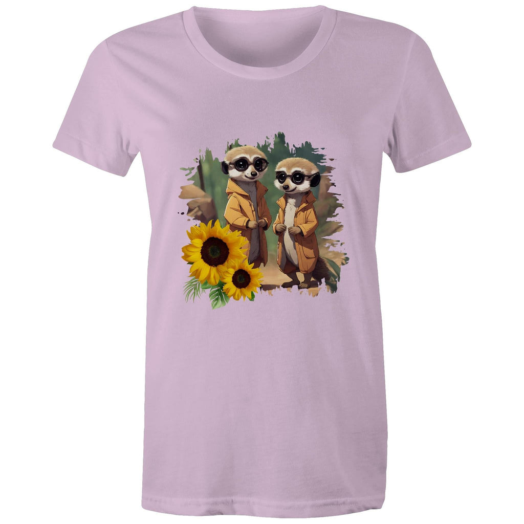 Sunflower Meerkats AS Colour - Women's Maple Tee Ogo Merch