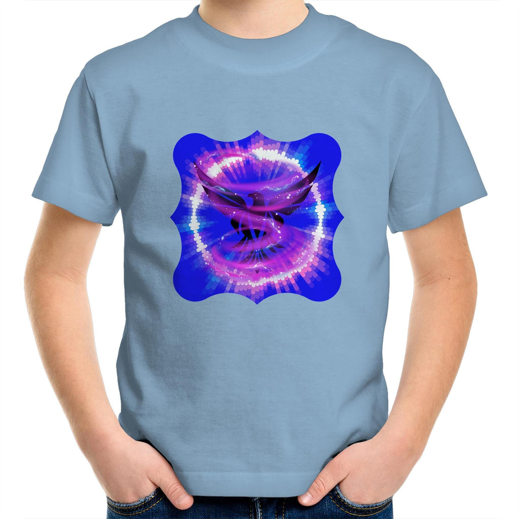 Eagle in Swirl AS Colour Kids Youth T-Shirt Ogo Merch