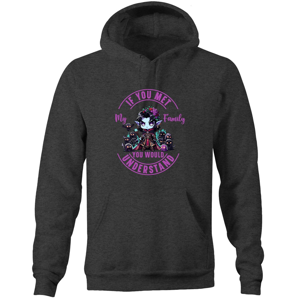 Meet my Family Angry Girl AS Colour Stencil - Pocket Hoodie Sweatshirt Ogo Merch