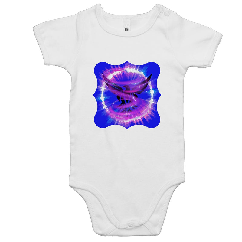 Eagle in Swirl AS Colour Mini Me - Baby Onesie Romper Ogo Merch