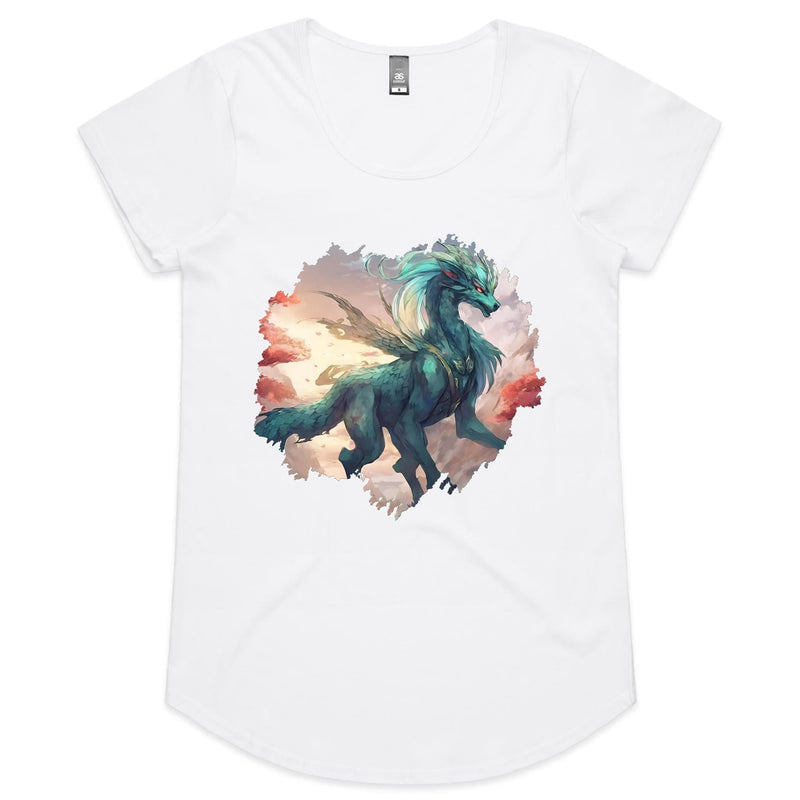Beautiful Dragon AS Colour Mali Women's Scoop Neck TShirt Ogo Merch