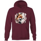 Fox and Tree AS Colour Stencil - Pocket Hoodie Sweatshirt Ogo Merch