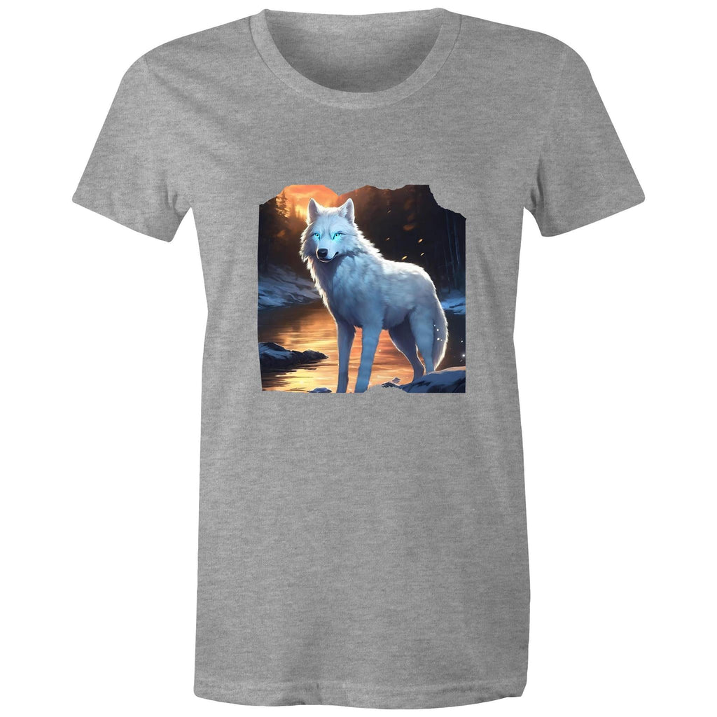 White Wolf AS Colour - Women's Maple Tee Ogo Merch