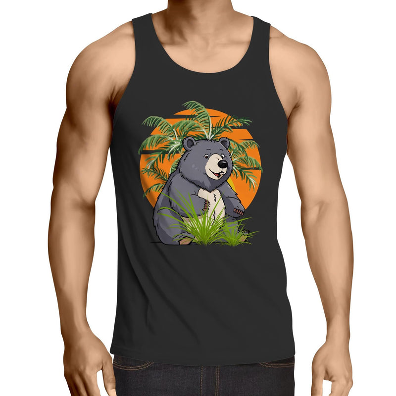 Bear AS Colour Lowdown - Mens Singlet Top Ogo Merch