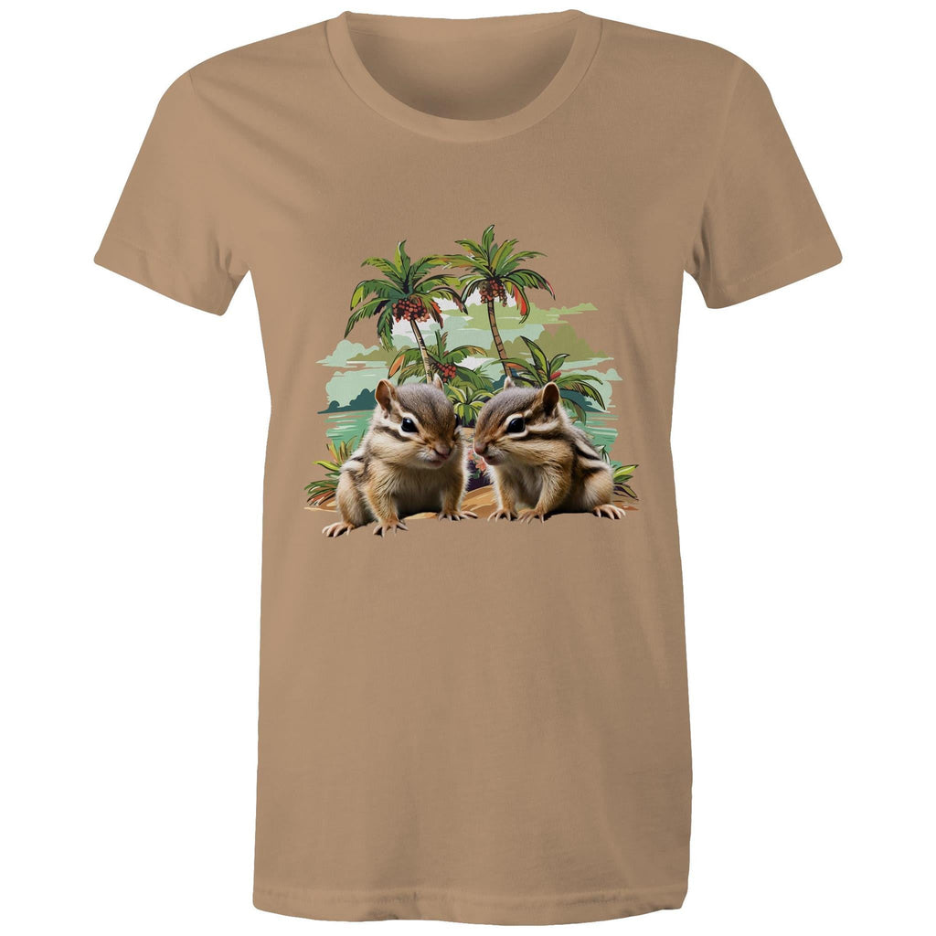 Beach Chipmunks AS Colour - Women's Maple Tee Ogo Merch