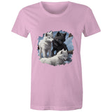 Three Wolves AS Colour - Women's Maple Tee Ogo Merch