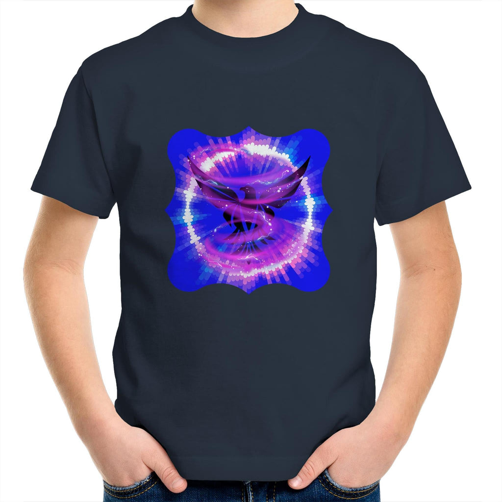Eagle in Swirl AS Colour Kids Youth T-Shirt Ogo Merch