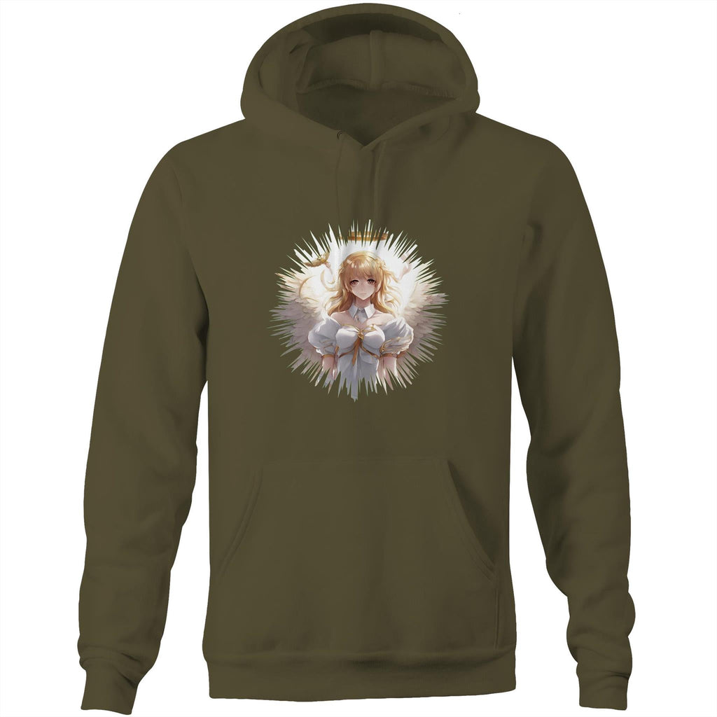 Angel Girl AS Colour Stencil - Pocket Hoodie Sweatshirt Ogo Merch