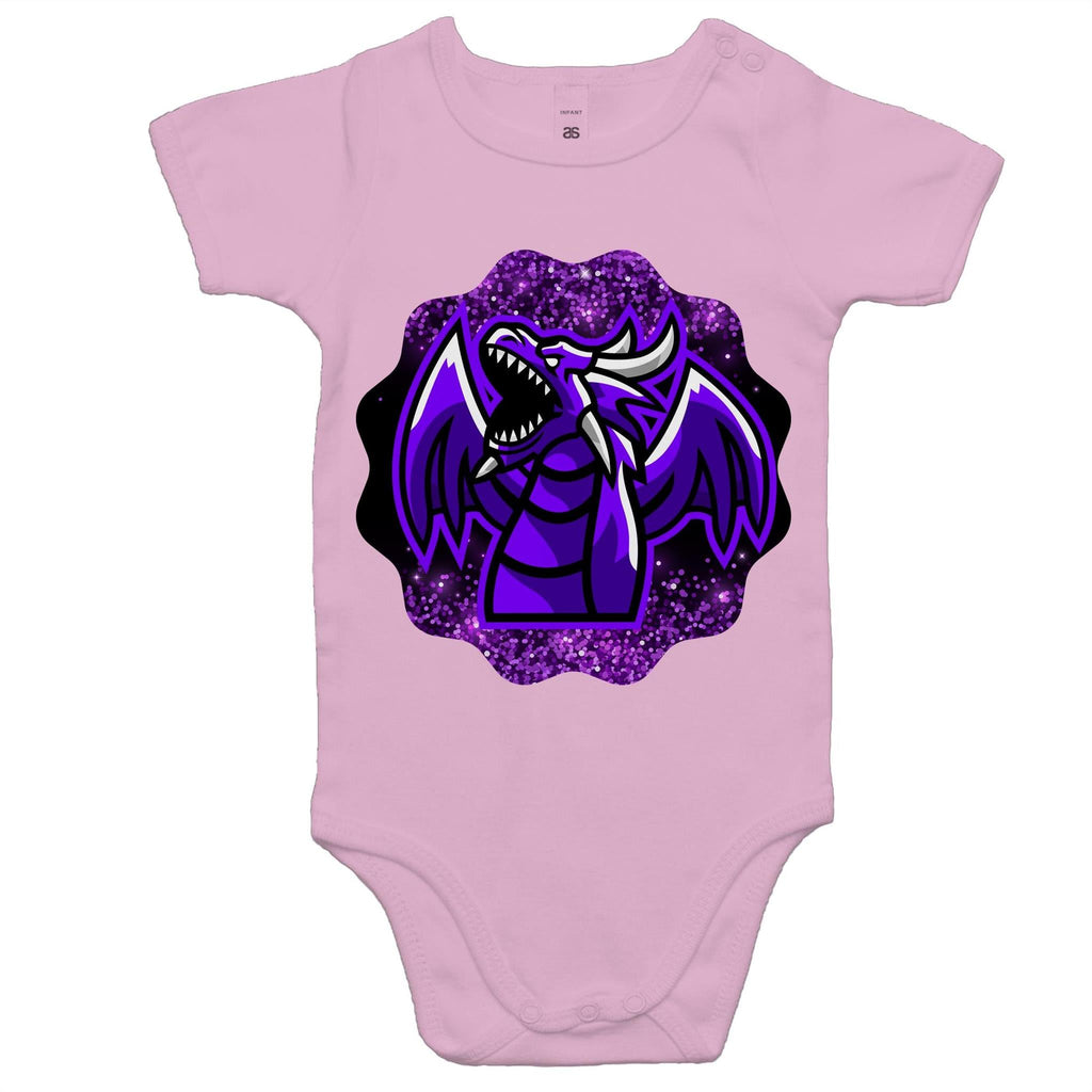 Shining Purple Dragon AS Colour Mini Me Baby Onesie Romper Ogo Merch