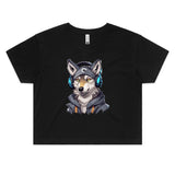 Gaming Wolf AS Colour Women's Crop Tee Ogo Merch