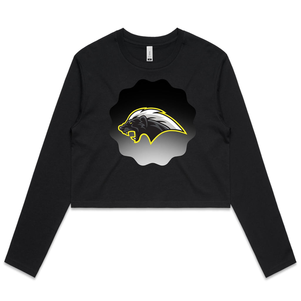 Honey Badger AS Colour Women's Long Sleeve Crop Tee Ogo Merch