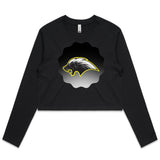 Honey Badger AS Colour Women's Long Sleeve Crop Tee Ogo Merch