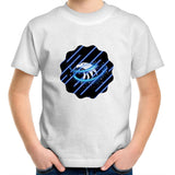 Blue Swirl Eagle AS Colour Kids Youth T-Shirt Ogo Merch