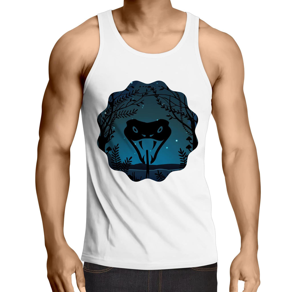 Snake Strike AS Colour Lowdown Mens Singlet Top Ogo Merch