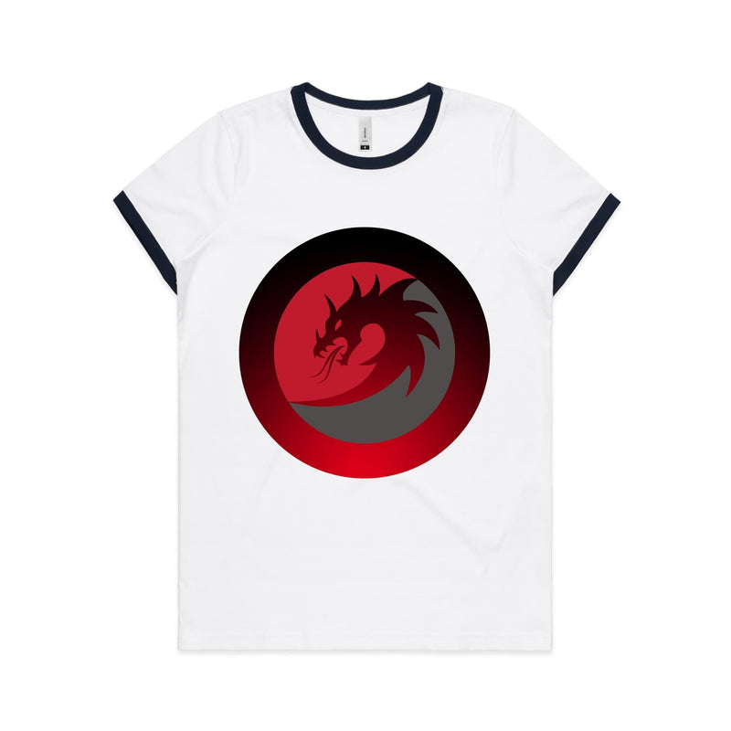 Dragon Shadow AS Colour Women's Ringer Tee Ogo Merch
